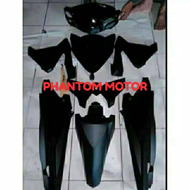 BODY HALUS VARIO 125/150 LED 2015-2017 HITAM DOFF