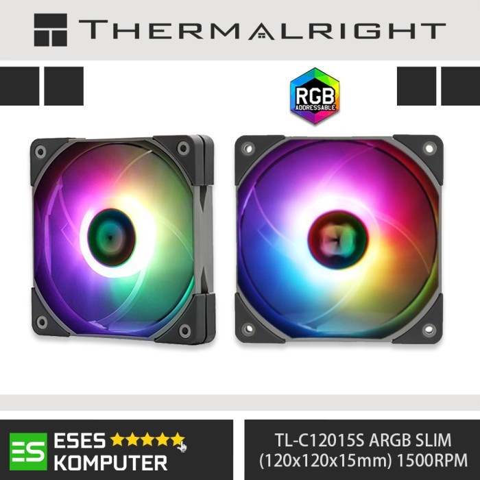 Fan THERMALRIGHT TL-C12015S ARGB Black 120mm SLIM 15mm PWM Fan