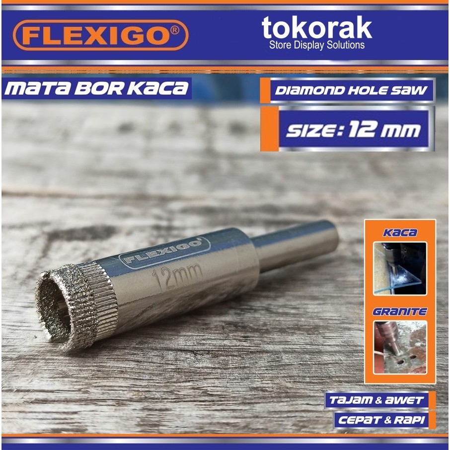 MATA BOR KACA 12 MM FLEXIGO - MATA BOR GRANITE - DIAMOND HOLE SAW