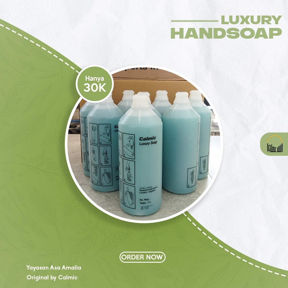 Handsoap calmic / Sabun cuci tangan / Handwash Calmic / Luxury Soap( kemasan 1 liter )