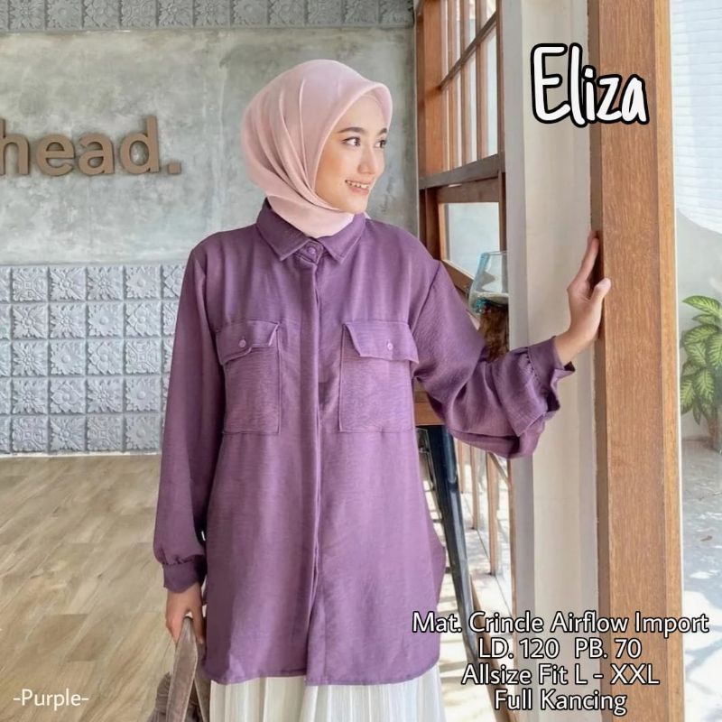 ELIZA BLOUSE ATASAN BUSUI BAHAN CRINKLE AIR FLOW