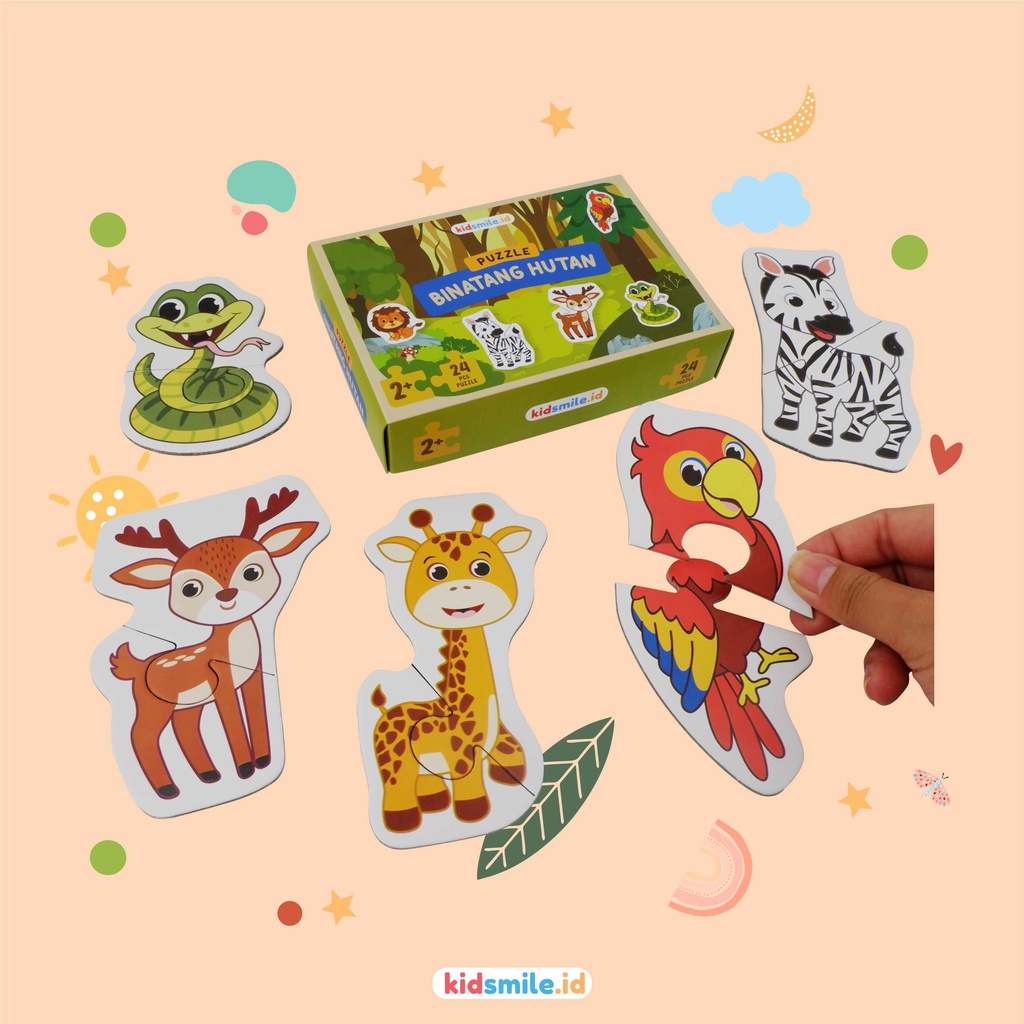 Puzzle Kidsmile isi 24 pcs Puzzle Anak My First Puzzle Mainan Edukasi Anak Puzzle Kayu Jigsaw Puzzle Mainan Edukatif Anak