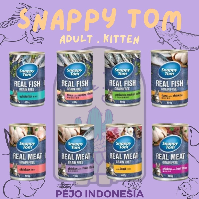 Snappy Tom Makanan Basah Kucing Kaleng 400gr