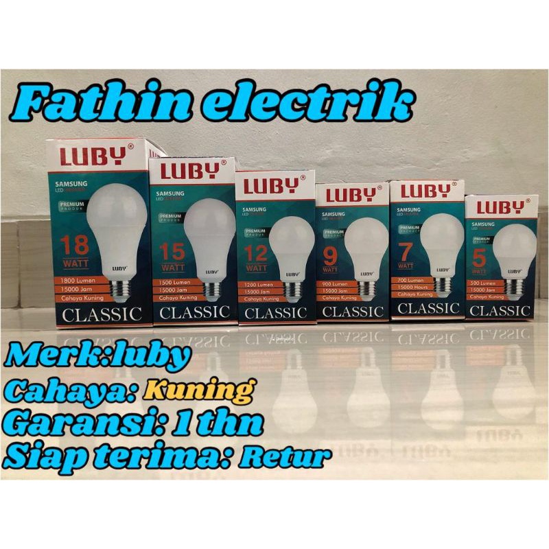 BOHLAM LED LUBY CAHAYA KUNING PAKET 10 PCS 18 WATT