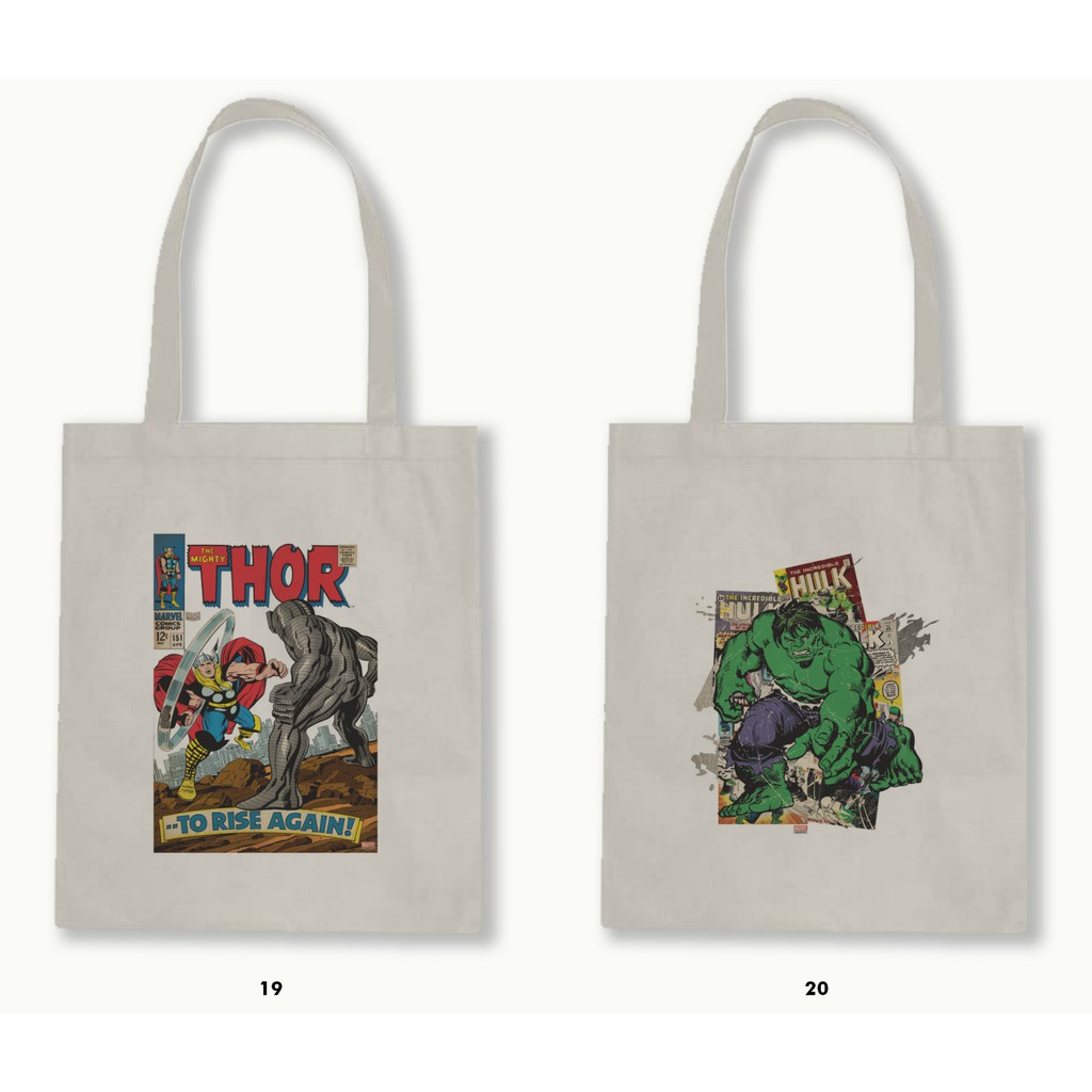 TOTE BAG -MARVEL (COMICS -CAPTAIN AMERICA-IRON MAN-THOR-HULK-SPIDERMAN).01