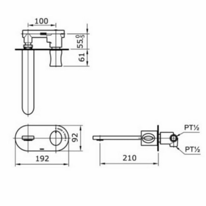 T.Lillie - Kran Wastafel Tembok Toto Tx 120 Lqbr/Kran Wastafel Toto Tx 120 Lqbr