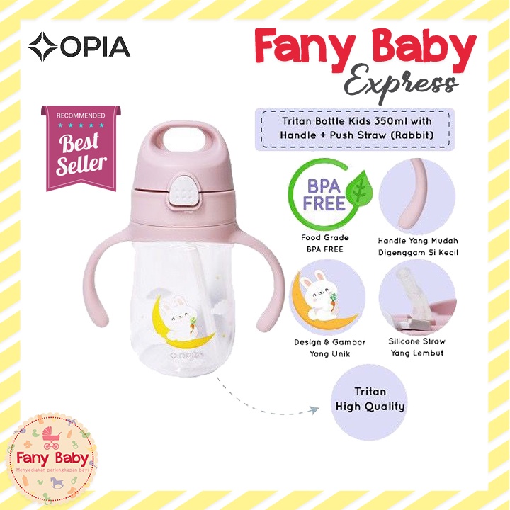 OPIA TRITAN PUSH STRAW HANDLE BOTTLE 350ML