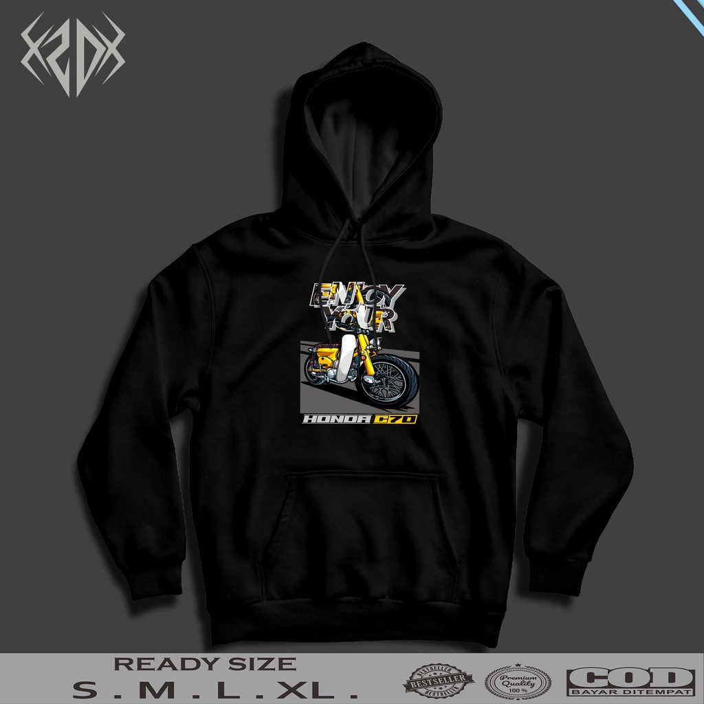 HOODIE HONDA C70 ENJOY YOUR HONDA C70 / HOODIE PRIA / JAKET PRIA / HOODIE KEREN