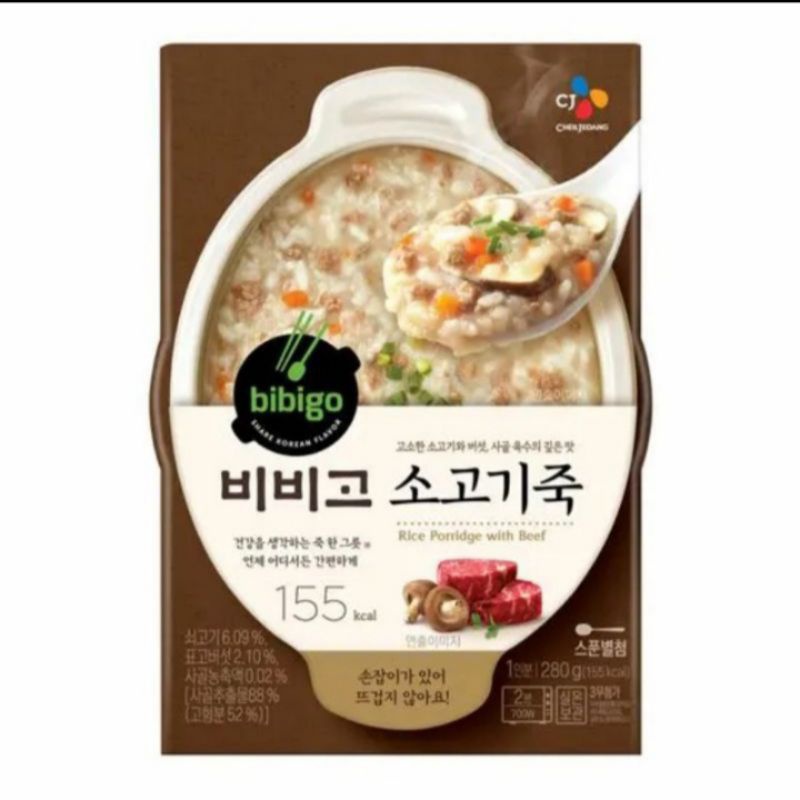 

Bibigo Rice Porridge With Beef 280gram*