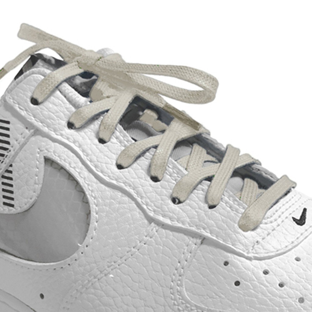 MR Shoelaces FA01 Alabaster - Tali Sepatu Lilin 5mm Gepeng Flat Pipih (Waxed Laces) 70cm 100cm 120cm 150cm 200cm - Premium Shoelace