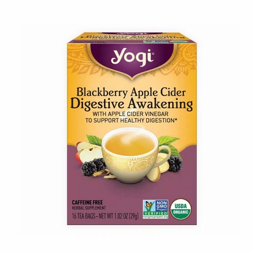 

Teh Yogi Tea Blackberry Apple Cider Digestive Awakening 29 Gram