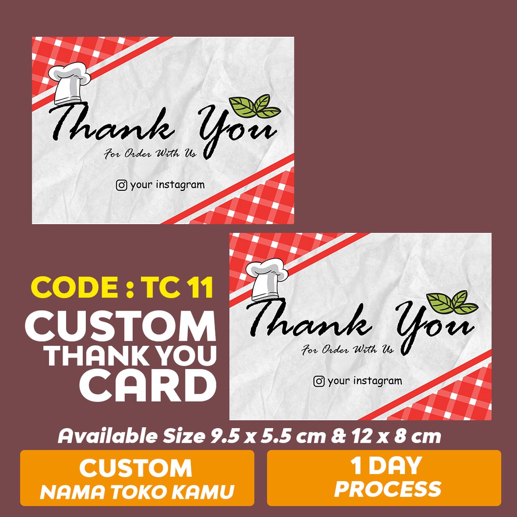 

50PCS THANK YOU CARD TC 11