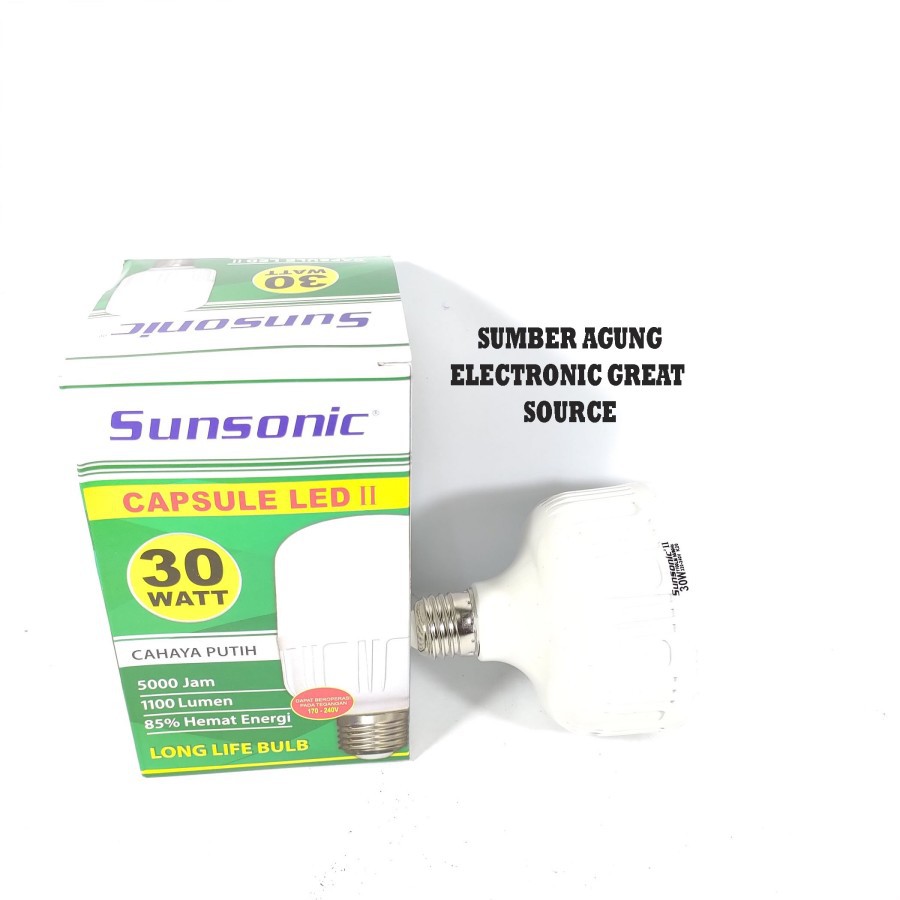 Sunsonic Lampu Kapsul LED 30W Besar Terang Berkualitas Murah Capsule L