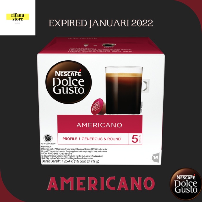 

Kopi - Nescafe Dolce Gusto Capsule Americano Ndg Original 1 Box = 16 Kapsul - Intensity 5