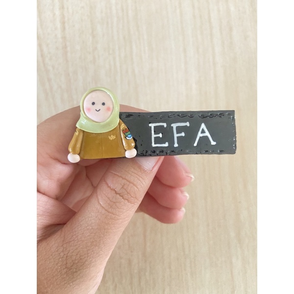 custom name tag profesi guru