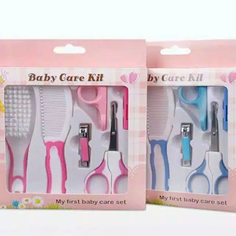 MOMS_ Baby Care Manicure Kit Set Perlengkapan Perawatan Gunting Kuku Sisir Bayi 6 in 1