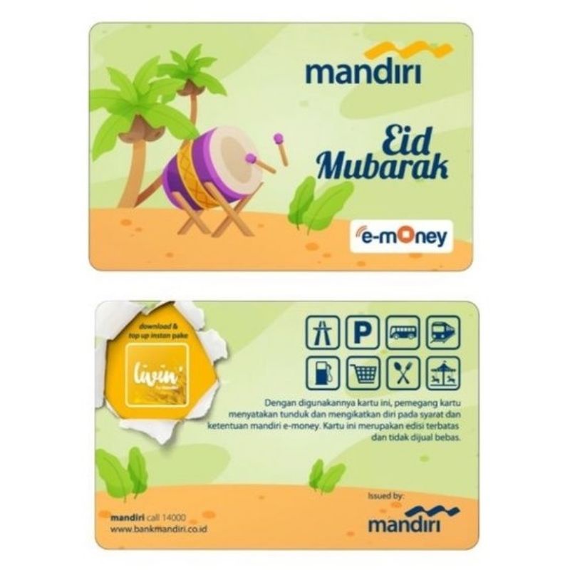 eMoney Mandiri Spesial Edition Idul Fitri 2022 BEDUG ORI /Like eTOLL Tapcash Flazz or Brizzi