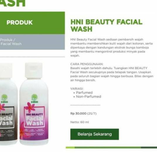 [fph⭐770] HNI Beauty Facial Wash - Produk HNI HPAI K0DE⭐288