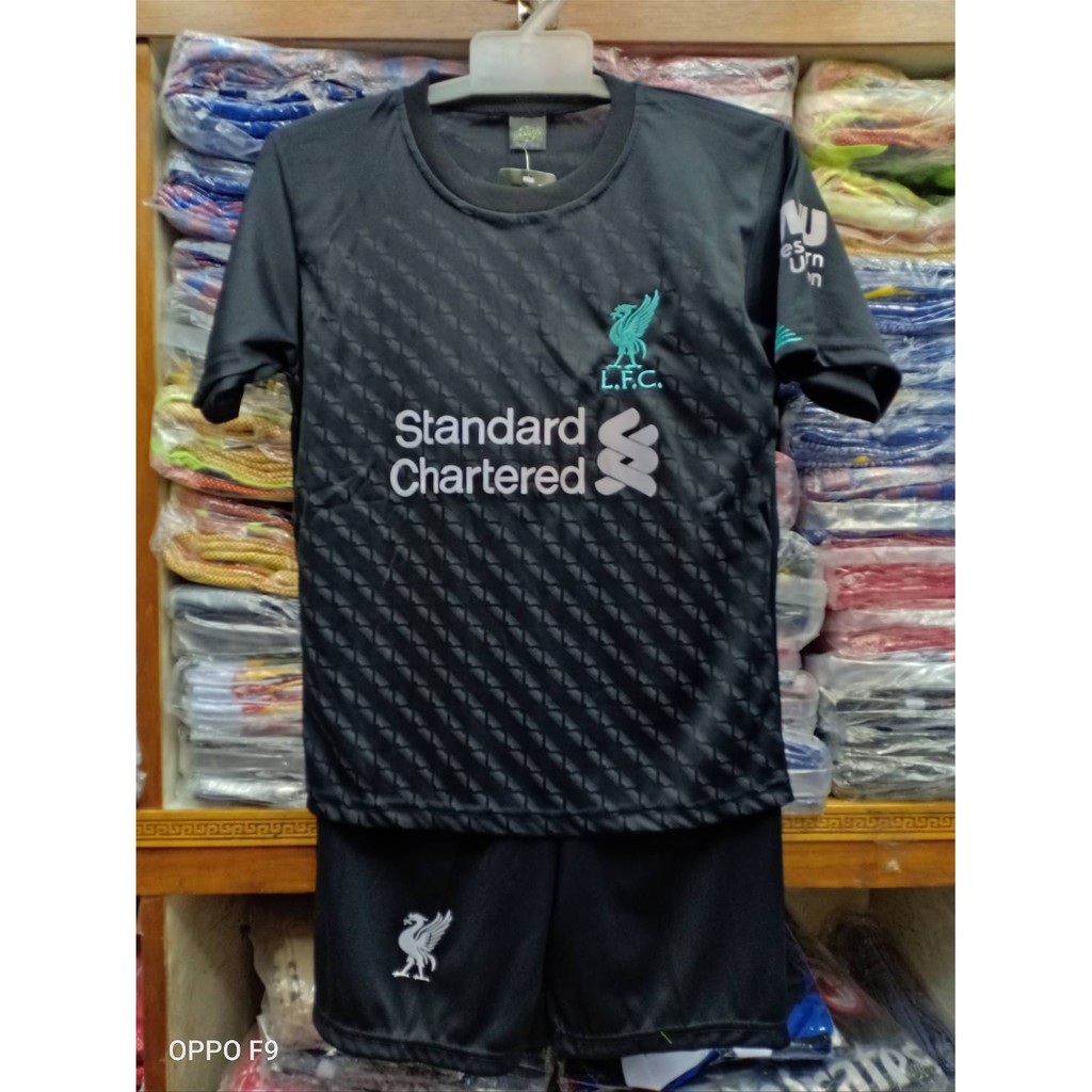  BAJU  BOLA  LOKAL SETELAN ANAK LIVERPOOL AWAY HITAM 2021 20 