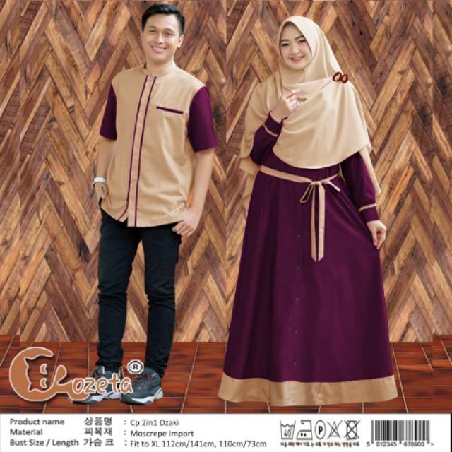 CP DZAKI, COUPLE PASANGAN, MOSCREPE PREMIUM, GAMIS HIJAB MUSLIM, MAXY DRESS