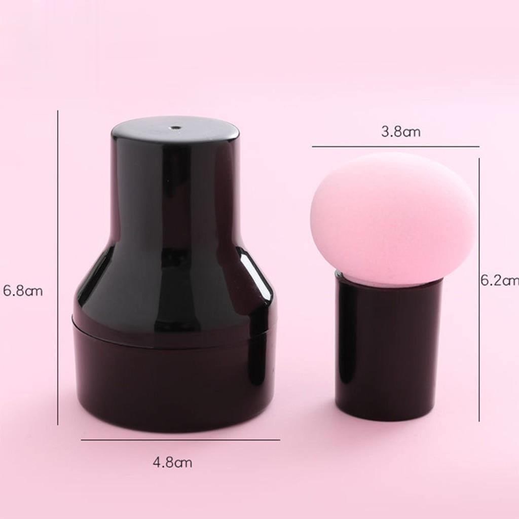 Mysterygirl - Make Up Sponge Jamur Spons Beauty Blender Bulat Gagang Makeup Tools Mushroom Puff Blend Sponge Handle