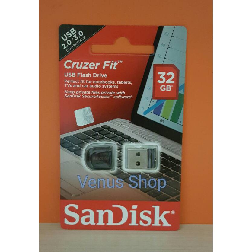 Promo SANDISK FLASHDISK 32 GB CRUZER FIT CZ33 / FLASH DISK 32GB CZ 33 Murah
