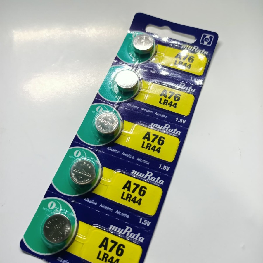 battery murata LR 44 / A76 original asli batre kalkulator btre mainan batre ABD batre lampu dll