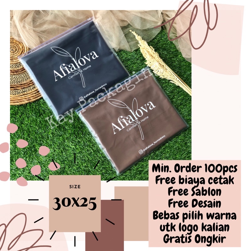 

kemasan hijab custom free desain mika doff custom,pouch ziplock,free sablon