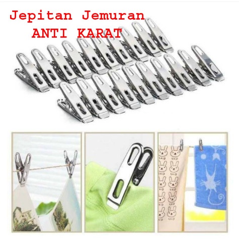 PENJEPIT JEMURAN STAINLES KUAT ANTI KARAT MULTIFUNGSI JEPITAN POSTER PHOTO