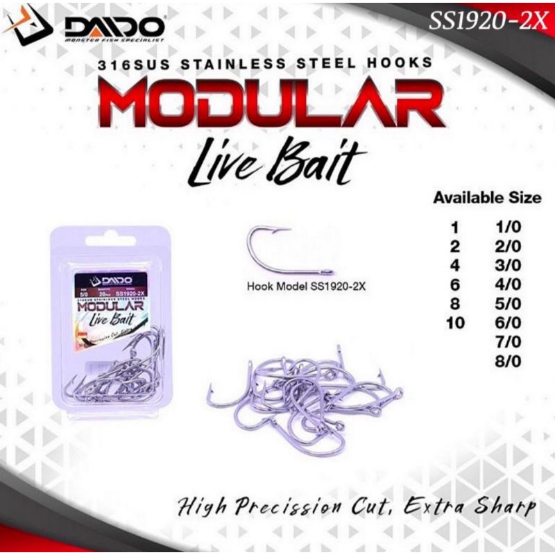 Kail Pancing Stainless Steel Daido Modular 1920SS size Besar