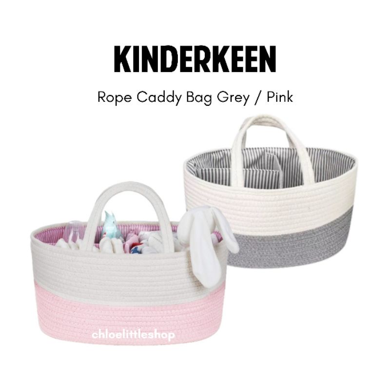 Kinderkeen Rope Caddy Bag / Grey Lining / Pink White