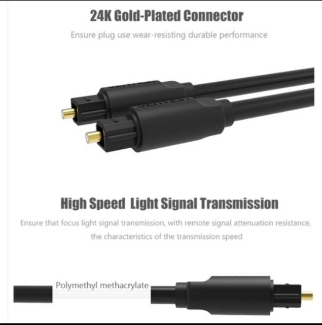 [COD] KABEL VENTION BAE 5 METER / KABEL TOSLINK DIGITAL AUDIO SPDIF OPTICAL DARI TV KE SPEAKER AKTIF / KABEL AUDIO OPTIC OPTIK TOSLINK 5M ORIGINAL