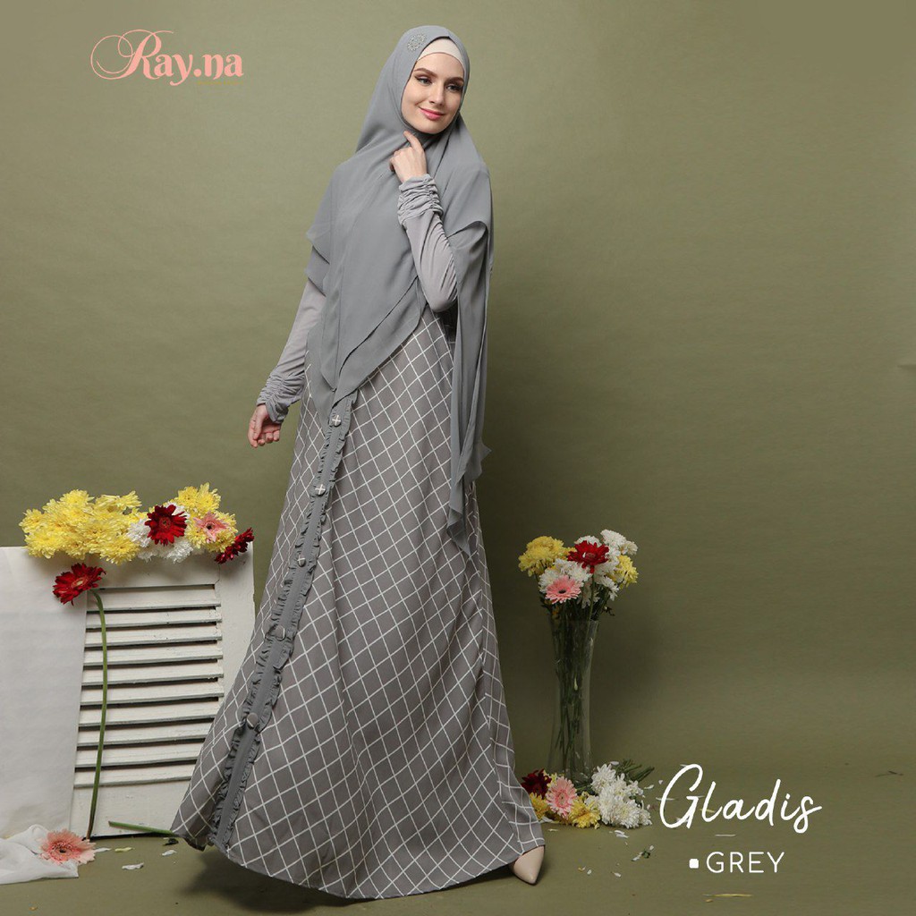 Gladis syari set ori by rayna / gamis set hijab rayna / gamis rayna /gamis motif ray.na