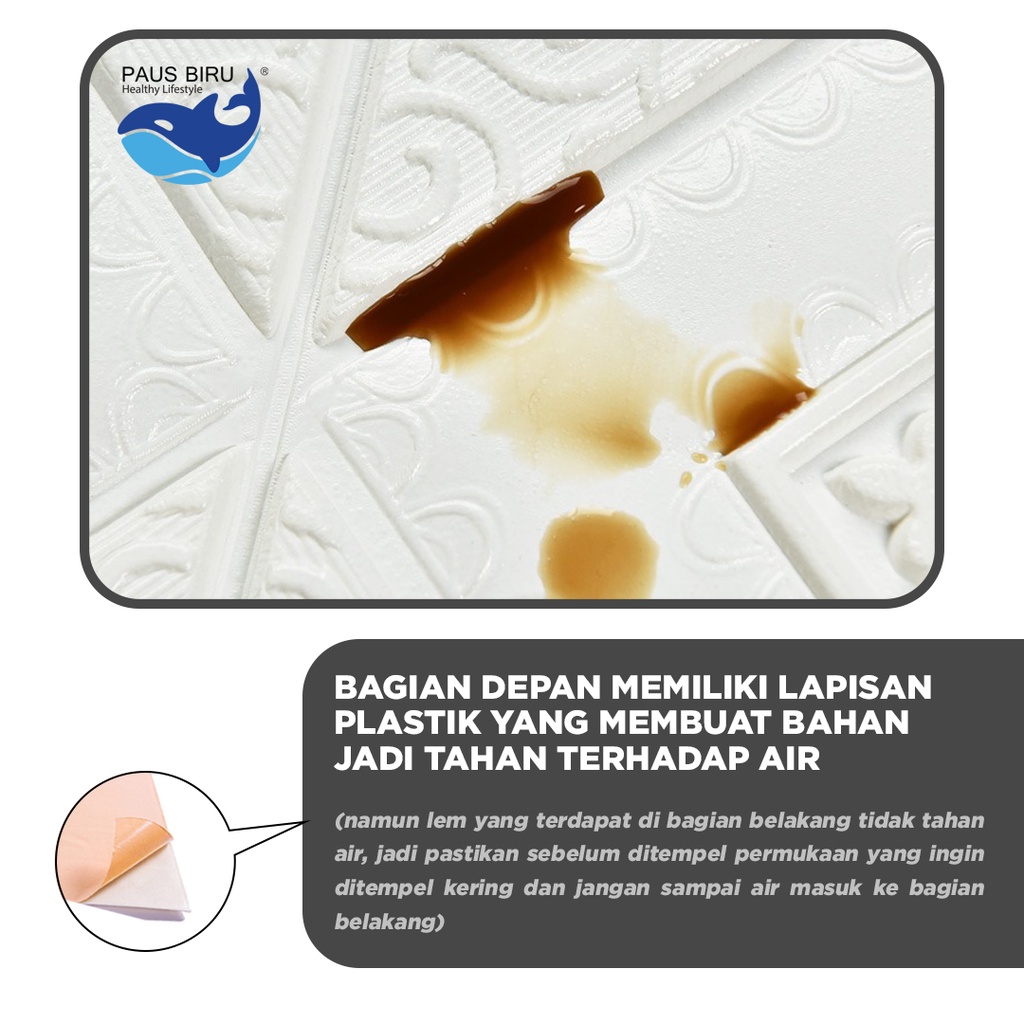 Paus Biru - Wallpaper 3D FOAM / Wallpaper Dinding 3D Motif Foam Batiky/Wallfoam Batik-3