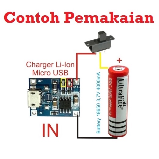 [HAEBOT] Modul Powerbank 1 Slot Charger Step up Protection 5V 1A Cas DC Booster Output USB Module Charger Mini Generator Power Bank DIY Baterai 18650