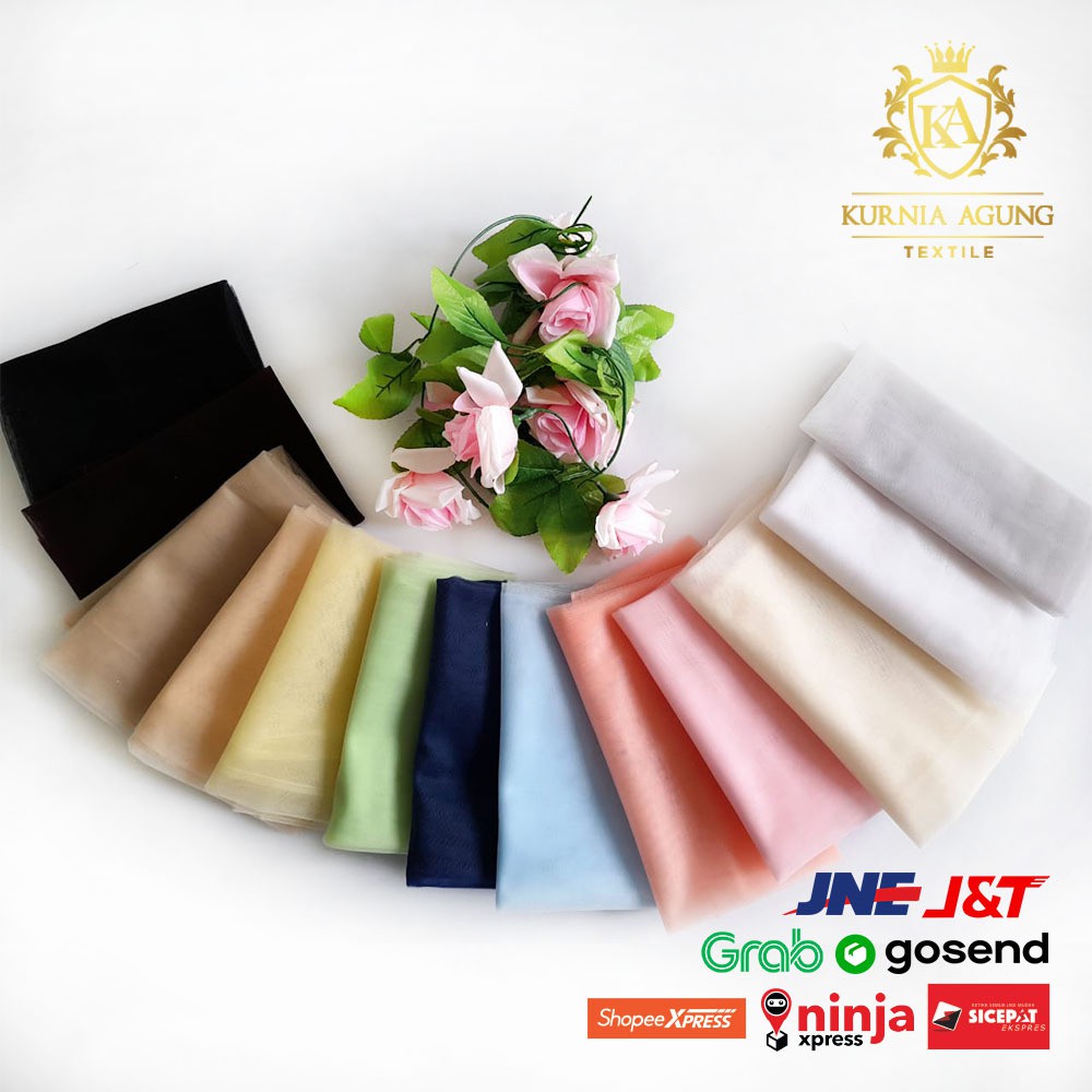 Kain Tile Tulle Tila Kaku Sedang  Lebar 125 cm Kerajinan Tangan SERBA SERIBU Terlaris Murah