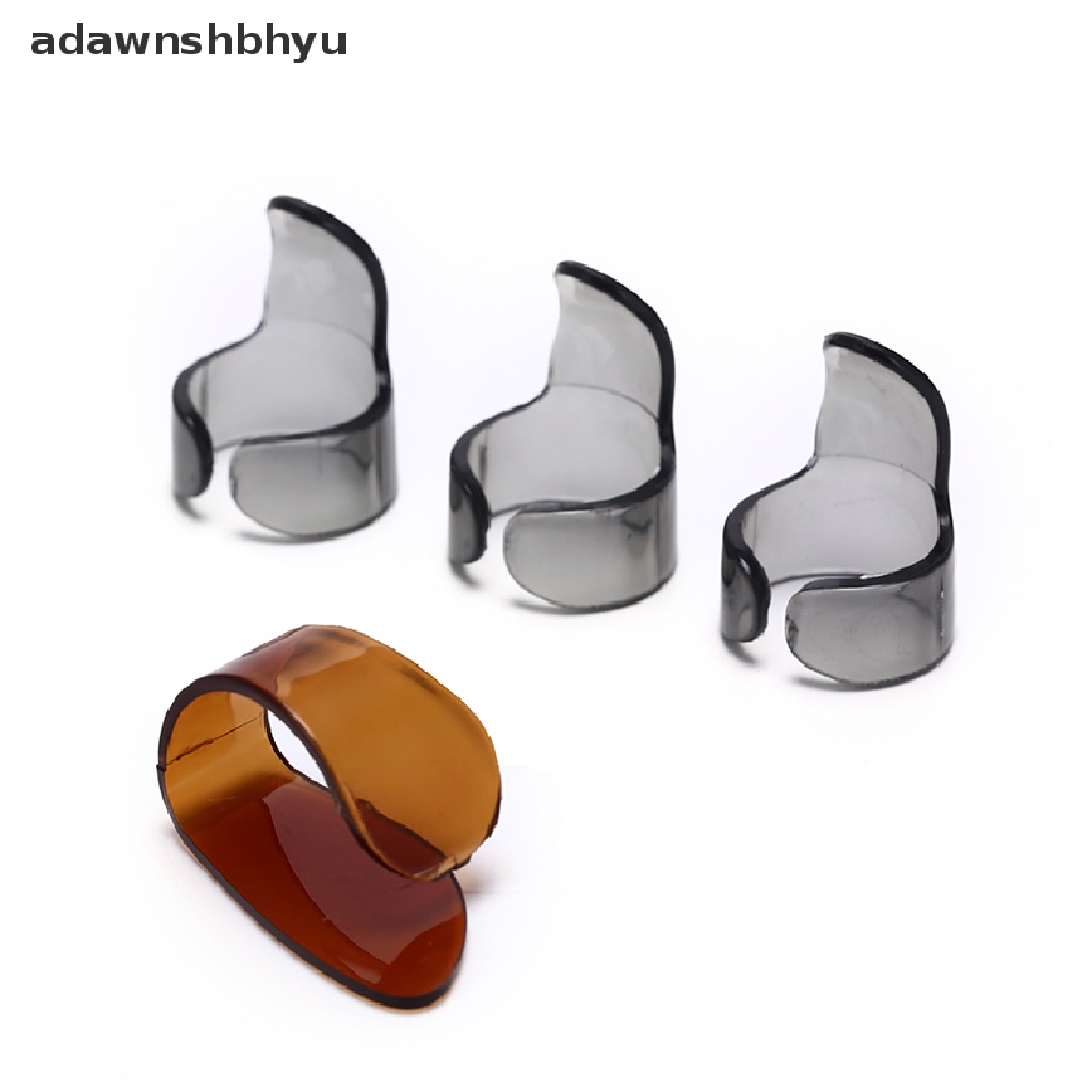 Adawnshbhyu 4pcs Finger Guitar Pick 1kaki Jempol 3jari picks Plectrum Aksesoris Gitar