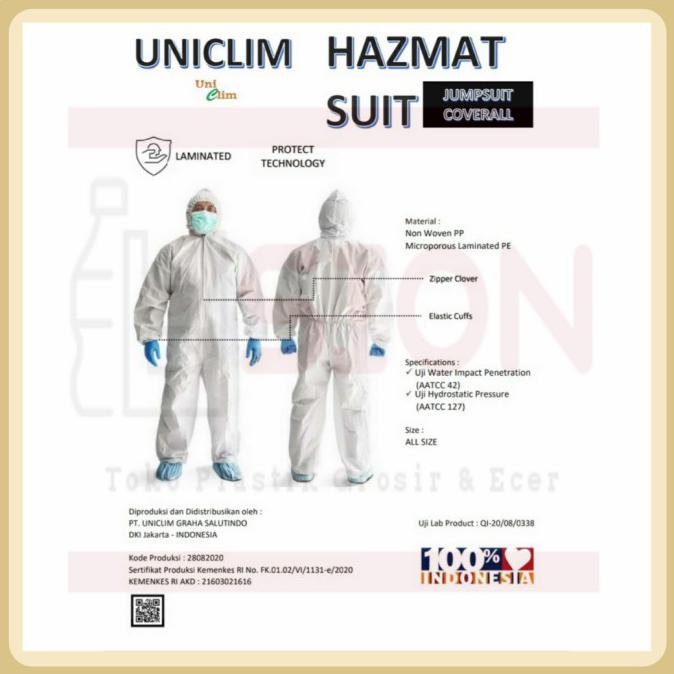 Diskon Apd Hazmat Suit Microporous Jumbo Xxl Big Size Baju Medis Kesehatan - Micro 75Gsm
