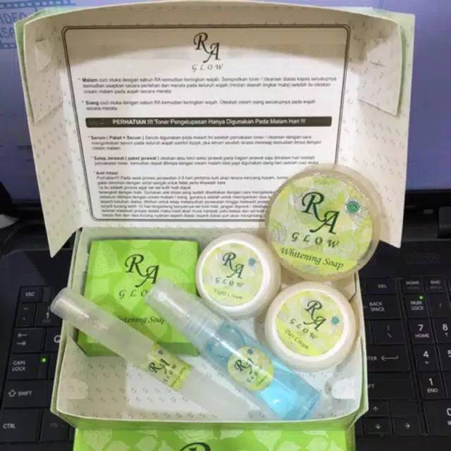 RA GLOW 100%ORIGINAL PAKET NON PENGELUPASAN + SERUM