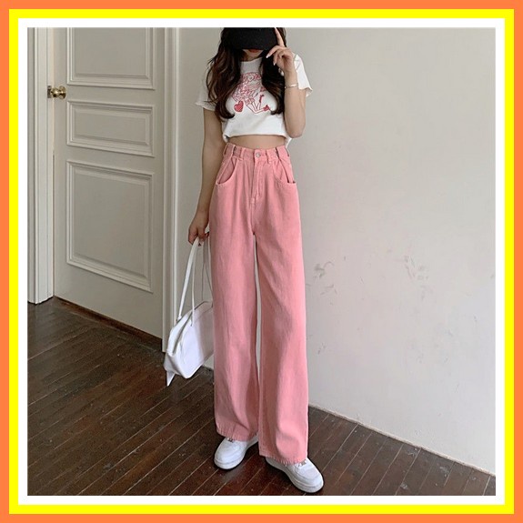 Ootd Celana  Lurus Wanita Boyfriend  Celana  Highwaist  Celana Panjang  Longgar