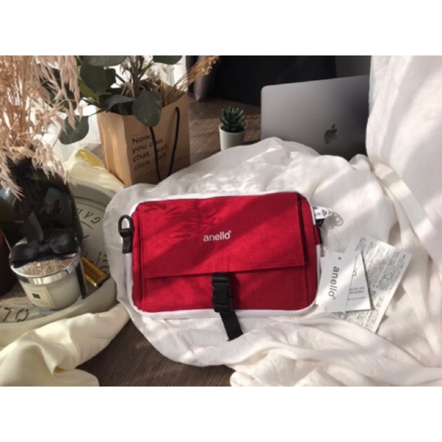 Tas anello kanvas sling bag selempang mini expandable sekat kartu murah premium wanita