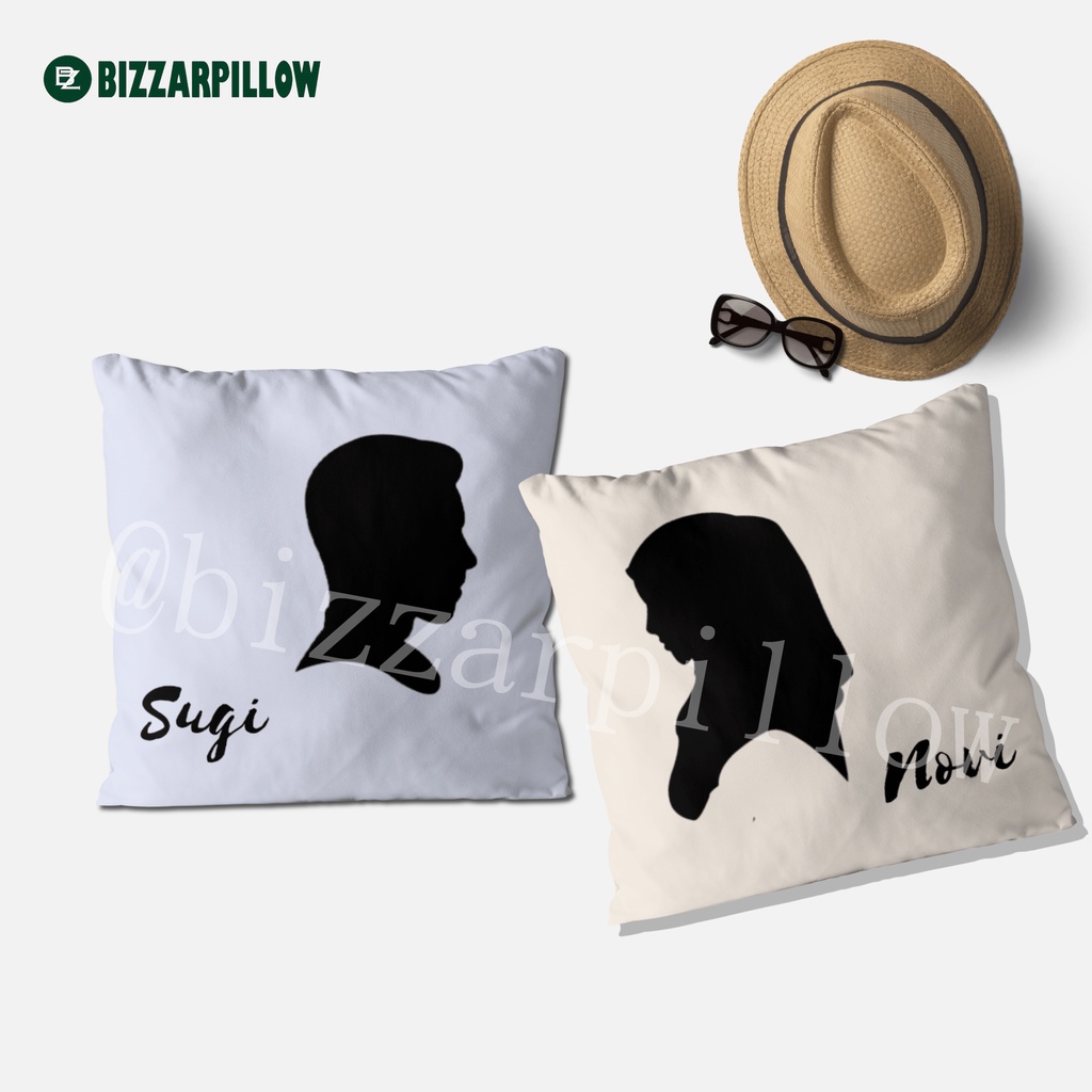 Bizzarpillow Bantal Foto Couple Hadiah Wedding / Anniversary Custom BZ178