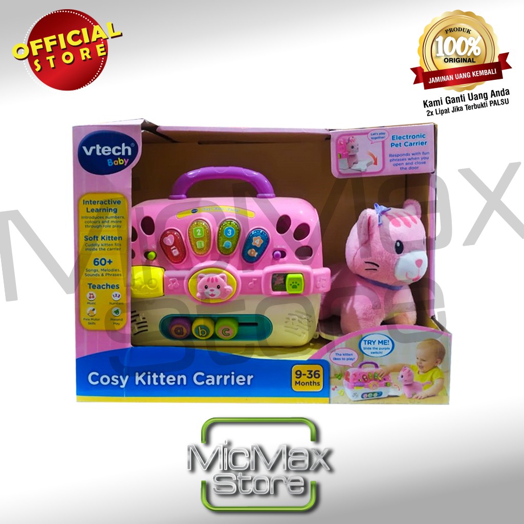 Vtech Baby Cosy Kitten Carrier Mainan Edukasi Anak Cat Kucing