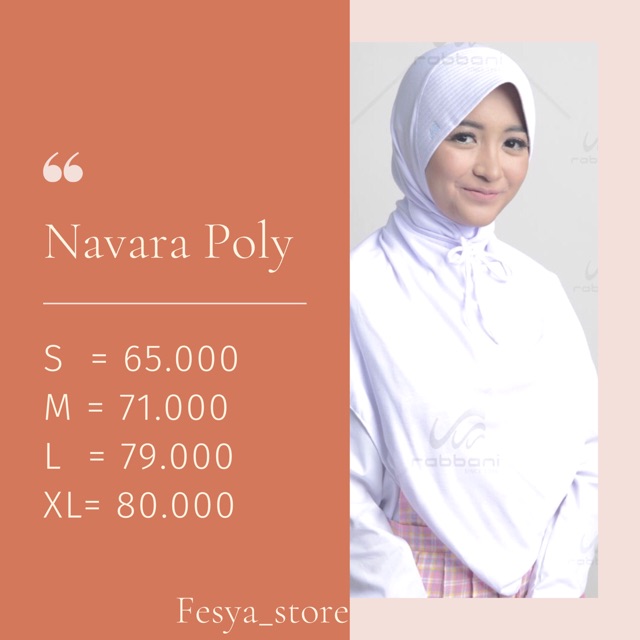 Kerudung Rabbani Navara Poly