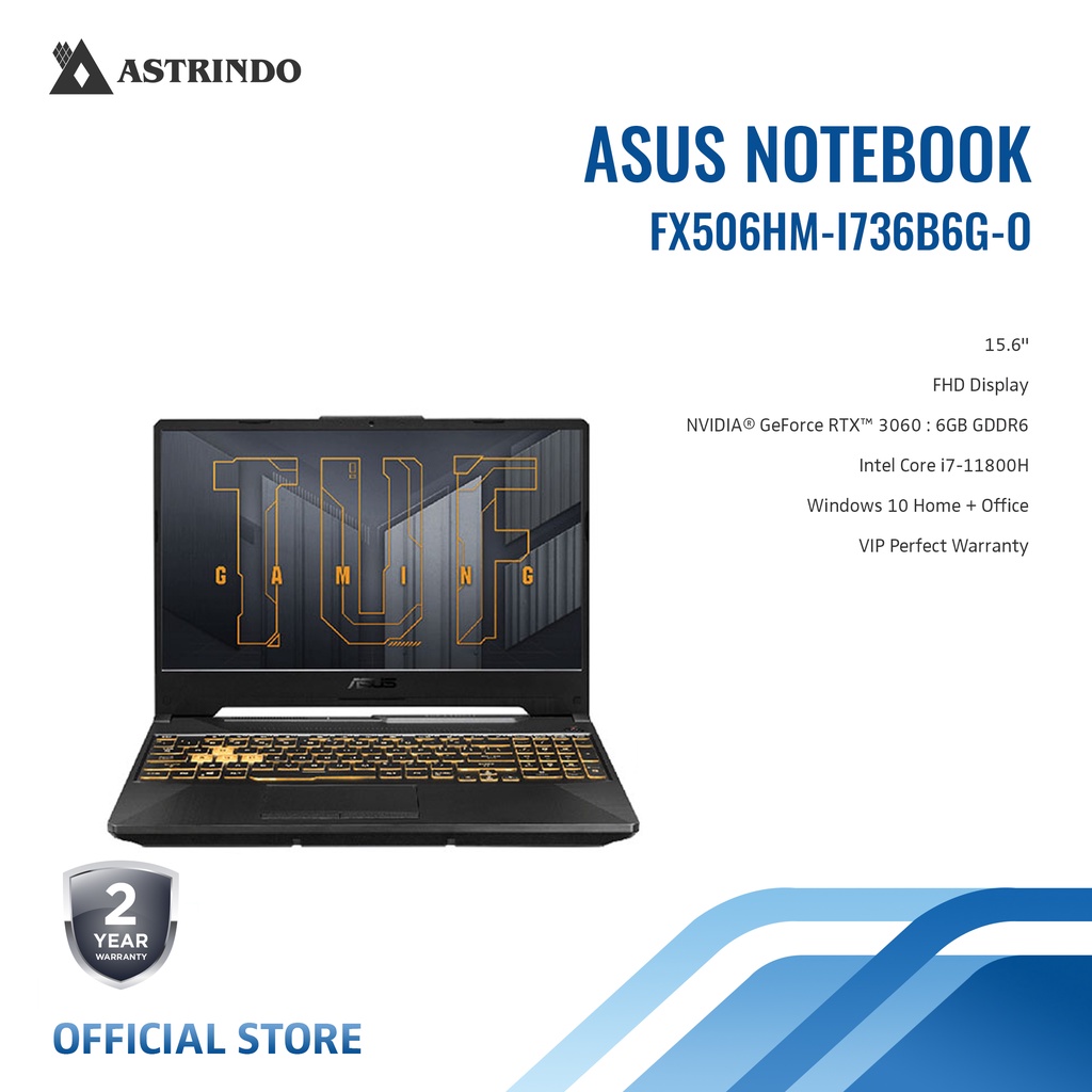 Asus TUF Gaming F15 15.6"/i7-11800H/8GB/512G/W10 - (FX506HM-I736B6G-O)