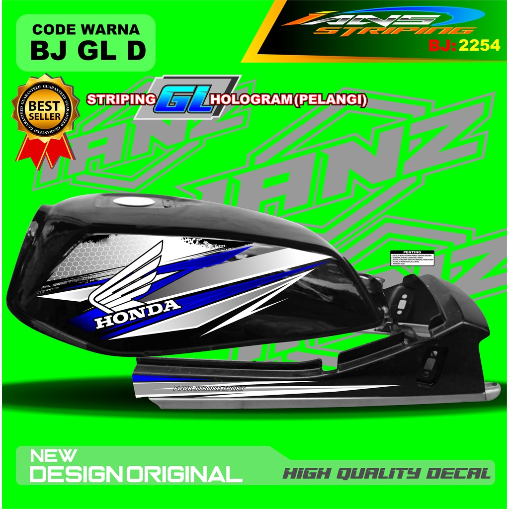 STRIPING CUSTOM GL PRO TERBARU / STIKER MOTOR GL TERMURAH / STRIPING MOTOR GL 100 / STIKER MOTOR