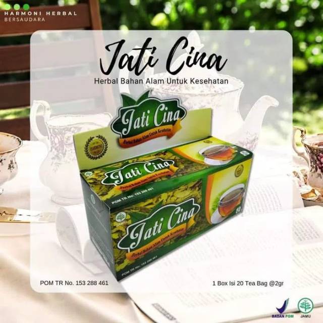 

Teh Celup Jati Cina Pelansing Alami Original BPOM