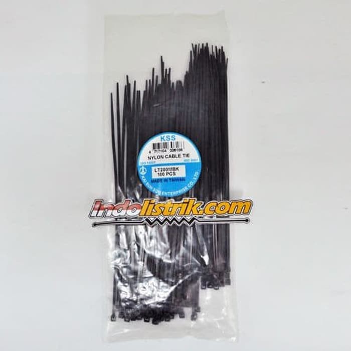 idn.s6 Kabel Ties 20 cm Hitam KSS LT200MBK 200 x 2.5 mm ORIGINAL