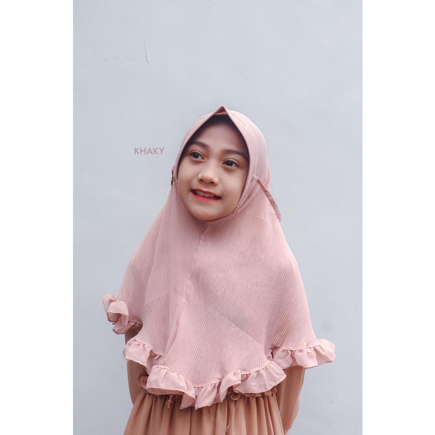 Khimar Bergo Anak Plisket Anisa 1-10th