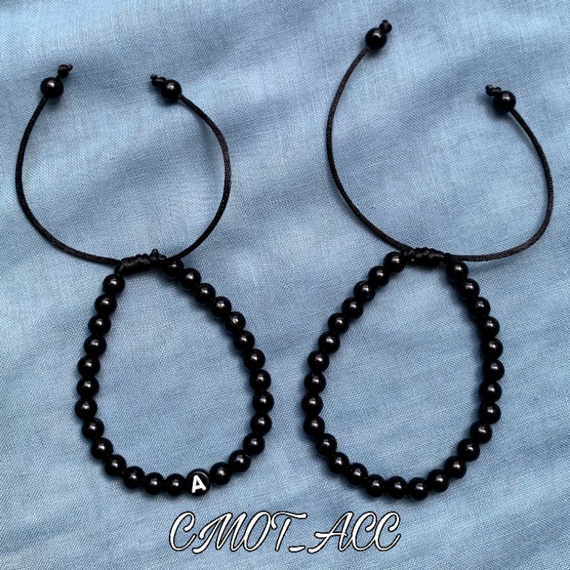 GELANG MOTE SERUT (INISIAL/POLOS) BLACK ONLY